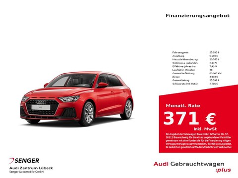 Audi A1 Sportback Advanced 25 TFSI Paket