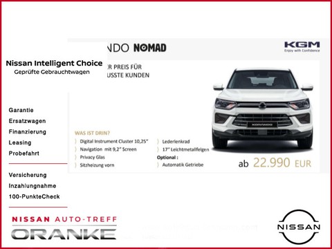 Ssangyong Korando 1.5 Nomad Automatic 17`