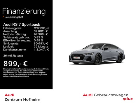 Audi RS7 Sportback performance 305 km h Laser Allradlenkung ° Optik