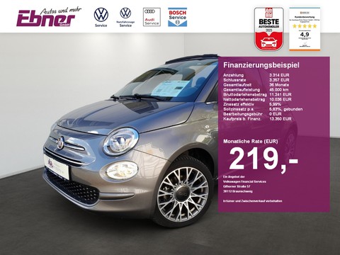 Fiat 500C 1.2 LOUNGE ROTES APP 16