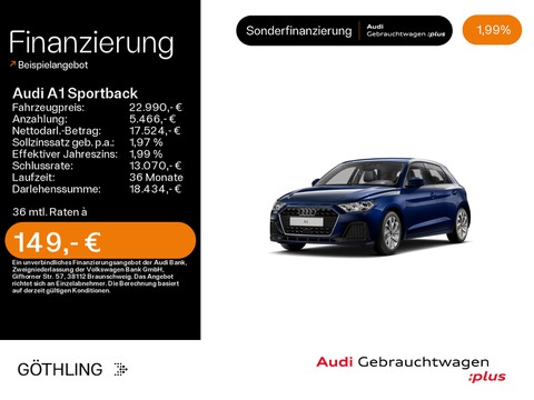 Audi A1 Sportback 25 TFSI Advanced Smartphone Interface
