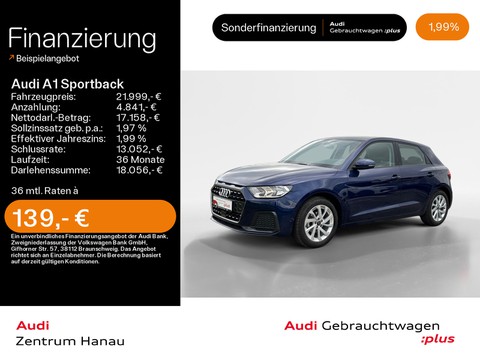 Audi A1 Sportback 25 TFSI advanced SMART-INTER 16ZOLL