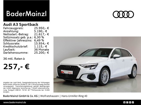 Audi A3 Sportback 30 TFSI