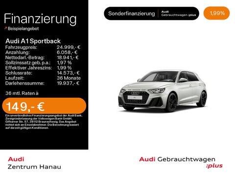 Audi A1 Sportback 25 TFSI S-LINE OPTIK-PAKET SMART-INTER