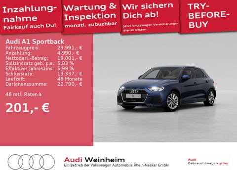 Audi A1 Sportback 25 TFSI Automatik SM Interface