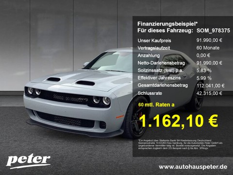 Dodge Challenger 6.2 L SRT Hellcat RedEye Slimbody Hemi