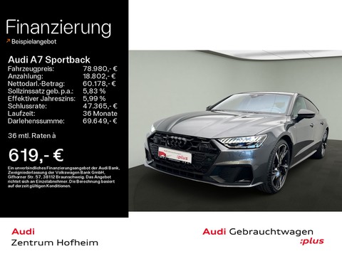 Audi A7 2.4 Sportback 45 TFSI qu 2x S line EUPE 1153 Ad S-Sitze Laser ° Optik NSA